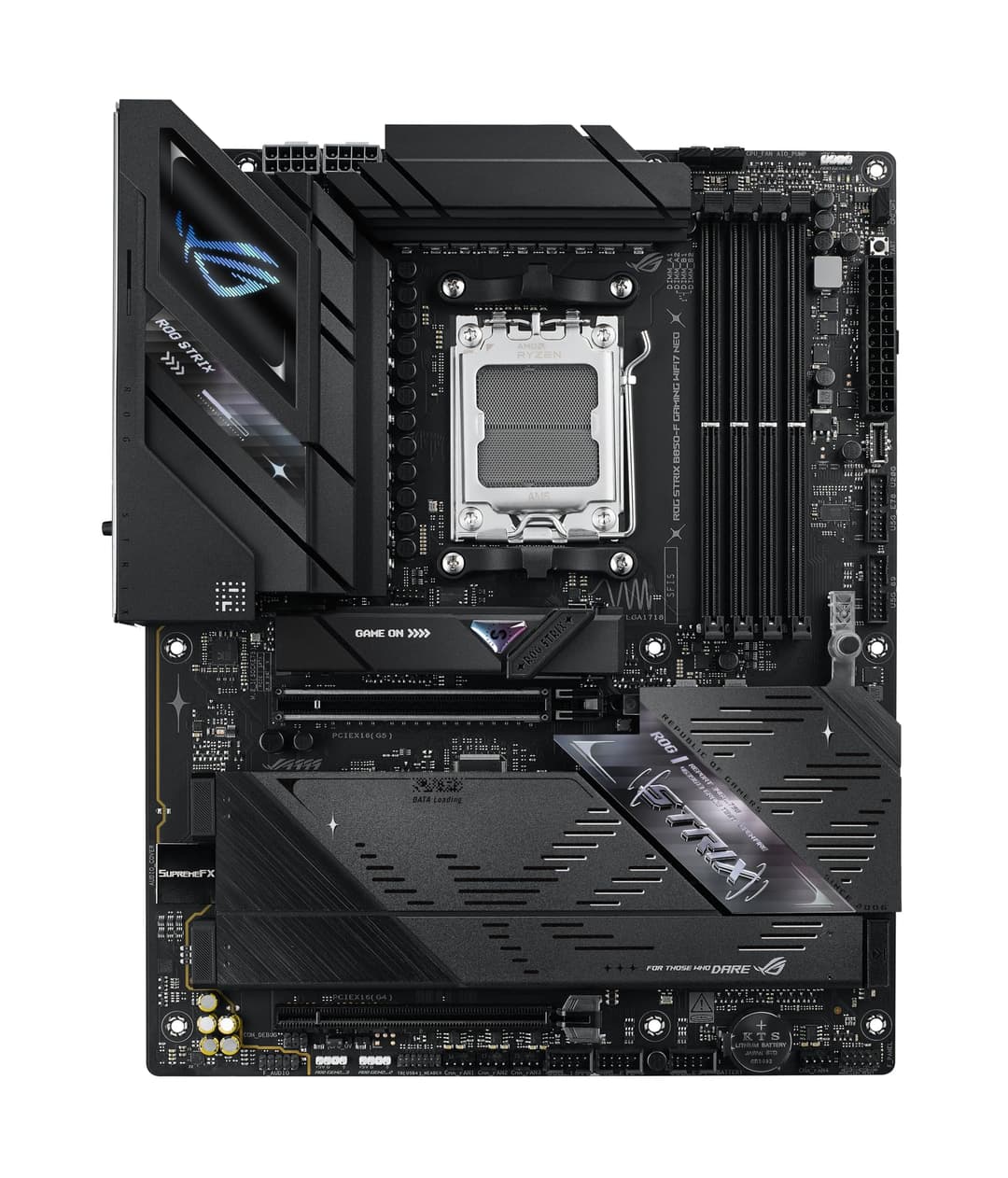ASUS ROG Strix B850-F Gaming WiFi7 Neo, AMD ATX Motherboard, 16+2+2 Power Stages, DDR5 Slot, PCIe 5.0, 4 M.2 Slots, 20Gbps USB-C Port, WiFi 7, Realtek 5G, Aura Sync RGB