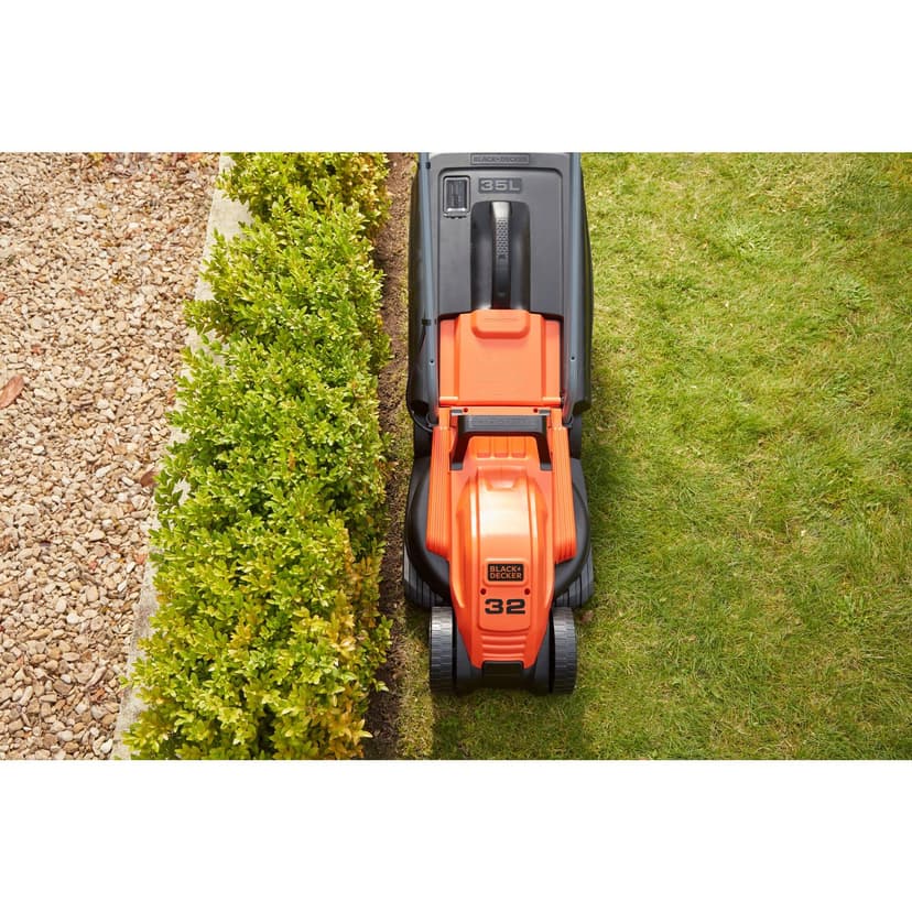 Black + Decker bemw451bh-qs Wired Lawnmower 3 Height 32 cm, 1200 Watt, Orange - 4