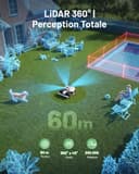 MAMMOTION LUBA Mini 2 AWD 1500 Robot Tondeuse sans Fil avec Mini Garage et Support de Nettoyage, 360° LiDAR & Double Caméra IA, Disque de Bordure, Hauteur Auto, Pente 80%, DropMow, Gestion Multizone - 3
