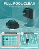 WYBOT C1 swimming pool robot with intelligent route planning, fully automatic cleaning of floors, water line, walls, up to 150 minutes, upgraded triple motor ideal for 150㎡ - 3