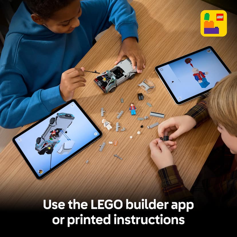 LEGO Speed Champions Time Machine from Back to the Future Toy - Car Model Kit w/Doc Brown & Marty McFly Minifigures - Gift for 9+ Year Old Boys, Girls & Movie Fans - 77256 - 7