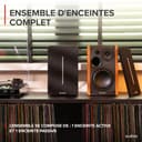 Audizio KS01B - Paire d’Enceintes HiFi Bibliothèque 120 W Finition Bois | BT sans Fil, Entrées RCA/Optique, Design Élégant, Son Clair et Puissant - 2