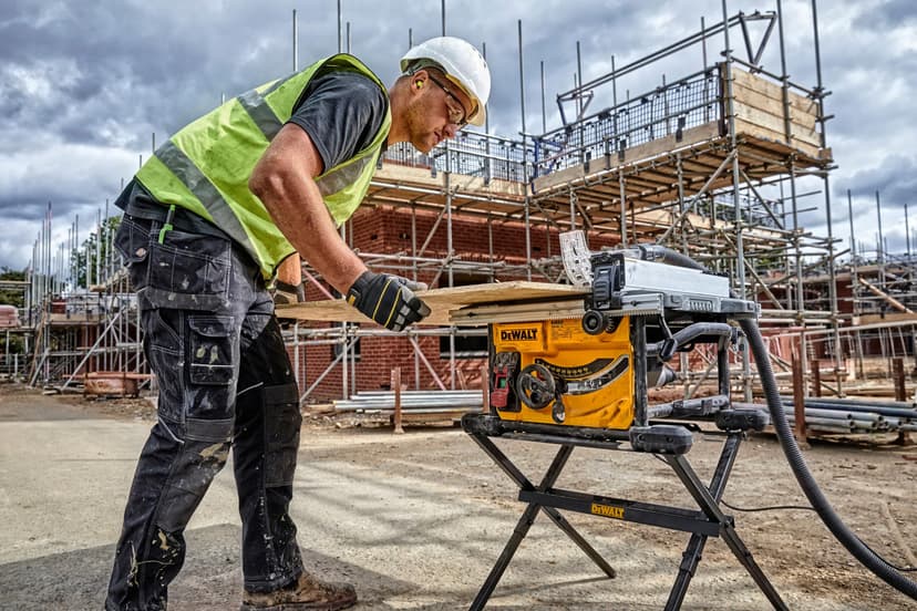 DEWALT - Scie à Table Compacte 210 mm - DWE7485-QS - Scie sur Table Filaire 1850 W - Idéale pour Coupe de Pièces de Grandes Tailles - Largeur de Coupe 622 mm - 5