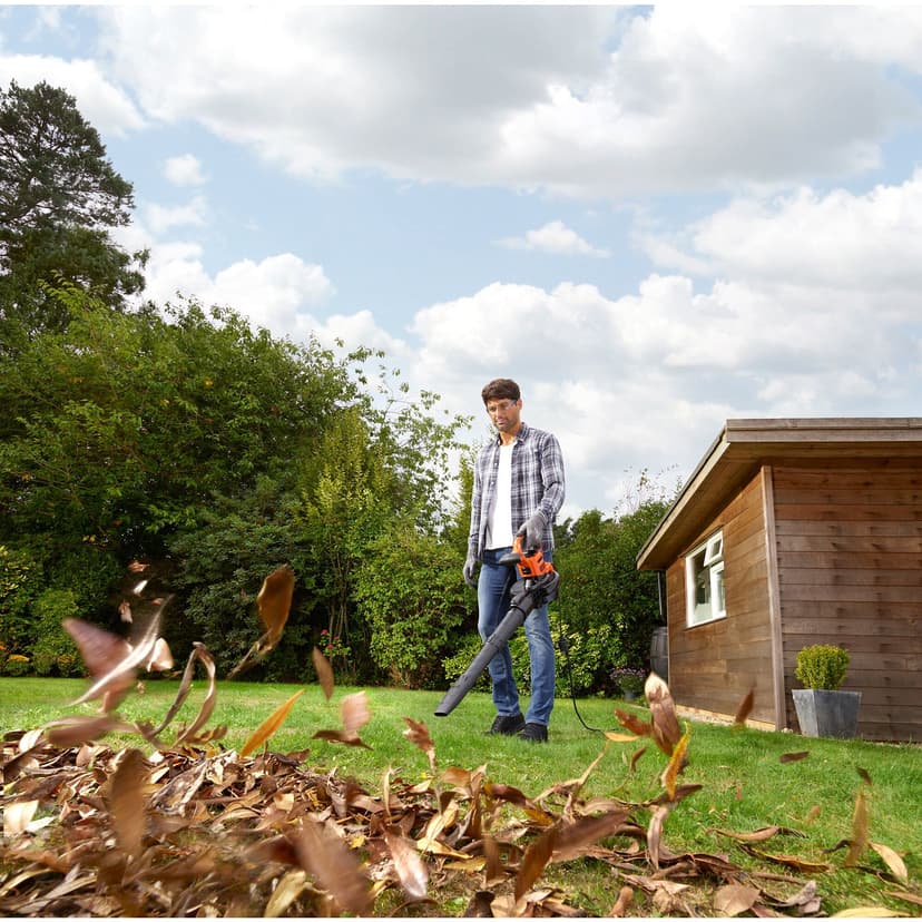 BLACK+DECKER BEBLV301 Aspirateur Souffleur Électrique à fil Aspirateur + Souffleur, Option Broyeur 3000 W Orange - 5