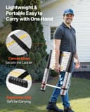 VEVOR 12.5ft Telescoping Ladder, Aluminum Lightweight Multi-Purpose Collapsible Extension, One-Touch Retraction Ladder, Heavy Duty 330LBS Max Capacity with Non-Slip Feet, for Home, Outdoor Work, Loft - 5