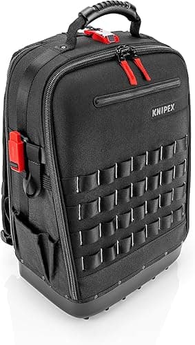 Knipex Modular X18 sac à dos à outils, vide, 58 compartiments d'insertion, 18 l, pochette pour ordinateur portable, 530 x 340 x 210 mm, 00 21 50 LE