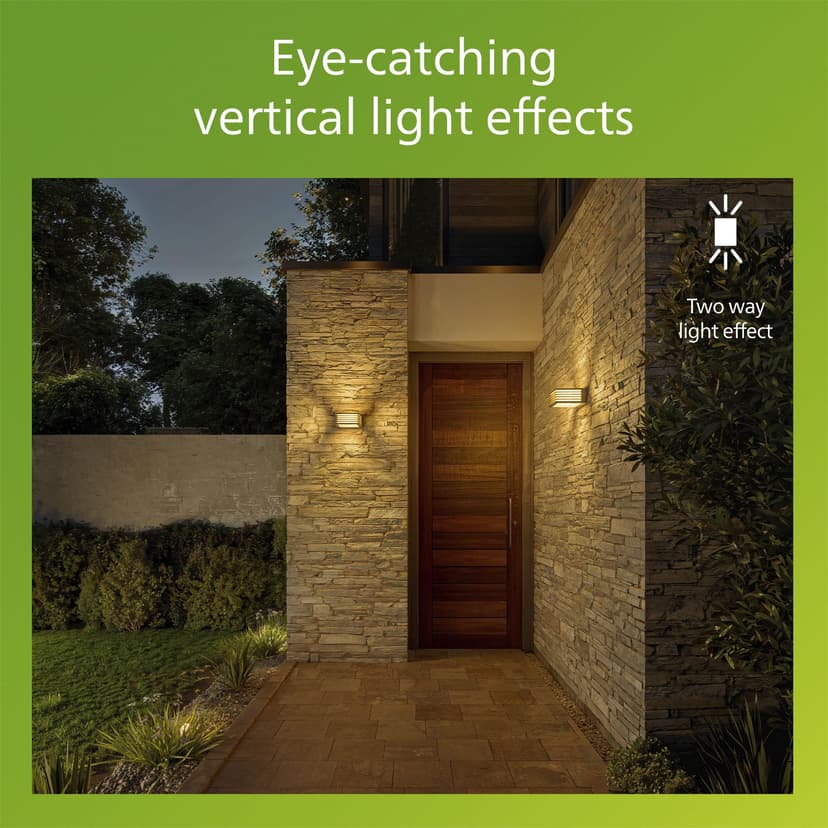 Philips Shades Outdoor Wall Light, IP44 Weather-resistant, Vertical Light, Durable, Aluminium, Light Grey, E27 Bulb Sold Separately - 6