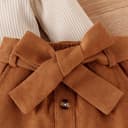 Geagodelia 2Pcs Baby Girl Outfit Clothes Set Newborn Toddler Clothing Long Sleeve Shirt Top + Skirts Spring Autumn Baby Grows 0-4 Years (Beige & Khaki, 6-12 Months) - 6