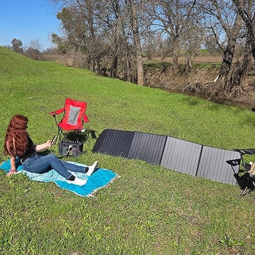 ALLPOWERS SE200 200W Portable Solar Panel for S2000 PRO R600 R1500 LITE R2500 V2 R4000 Power Station, Foldable Monocrystalline Solar Cell Solar Charger Solar Kit for RV Van Outdoor Off-Grid