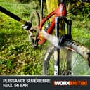 WORX Nettoyeur Haute Pression sans Fil Brushless 20V Hydroshot WG633E.9, Outil Mobile, Puise l'eau n'importe où, Tuyau 6m, Lance Longue, buse à Jets Multiples, Livré sans Batterie ni Chargeur - 5