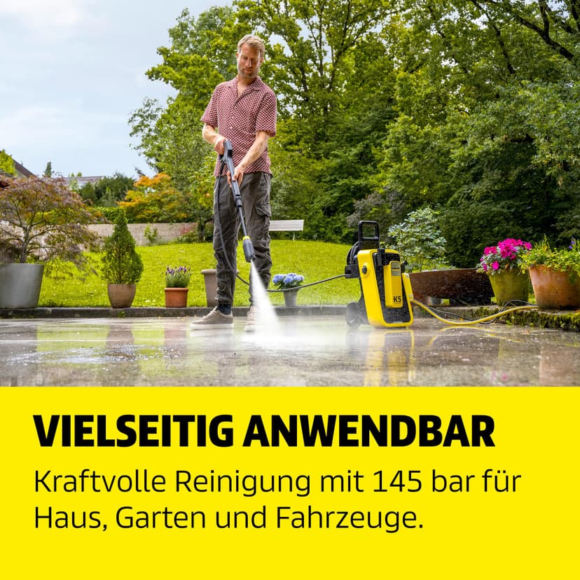 Kärcher Nettoyeur Haute Pression K 5 Comfort Premium Home, Pression : 145 Bar, débit : 500 l/h, Surface : 40 m²/h, Tuyau Haute Pression Extra Flexible, Enrouleur de Tuyau, Multi Jet 4 en 1, Home Kit - 2