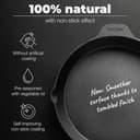 TECOR Cast Iron Pan Set 28cm Unpolished, Universal, Natural - Durable Cast Iron Skillet - Non-Stick Cast Iron Frying Pan Top Quality - Cast Iron Frying Pan - Skillet Pan - Cast Iron Cookware Set - 3