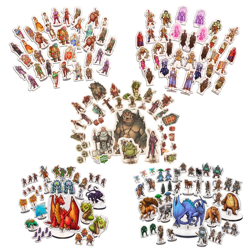 Wanderers Emporium Minis rigides et Plats pour Figurines DND avec Bases | Jeu de démarrage Donjons et Dragons à l'échelle 28 mm à 32 mm 5e (DM Starter Pack, 183, Miniatures) - 2