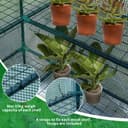 JUNGLE STONE Walk In Greenhouse With 10 Shelves, Reinforced PE Plastic Cover With Sturdy Steel Frame, Greenhouse/Plant Nursery for Gardens, Patios or Spaces Size, Easy to Assemble - 6
