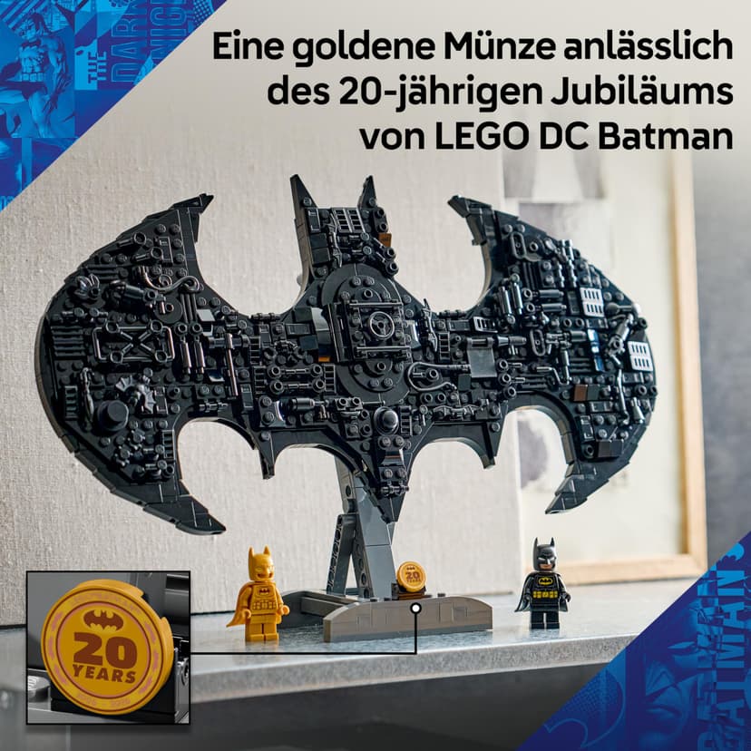 LEGO DC Batman Logo - Superhero Toy w/ 2 Collectible Minifigures - 3D DIY Wall Art or Room Decor - Gift Idea for 12+ Year Old Boys & Teenage Movie Fans - 76330 - 5