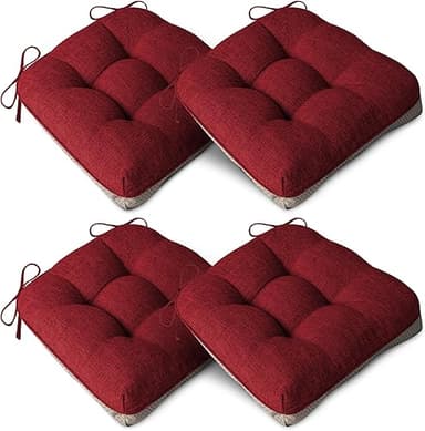 AddGrace Extra Thick Chair Cushions for Dining Chairs Set…