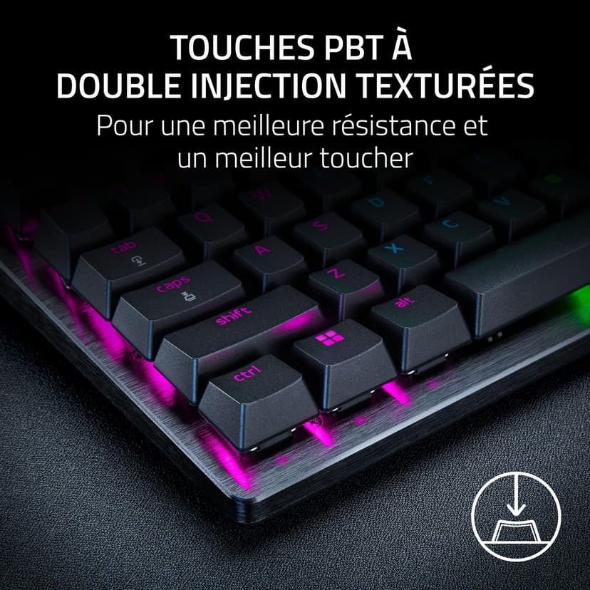 Razer Huntsman V3 Pro (Analog Switch) - Optical Gamer Keyboard (Quick Release, Analog Switch Adjustable from 0.1 to 4.0mm, PBT Doubleshot Keys) AZERTY Keyboard | Black - 7