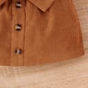 Geagodelia 2Pcs Baby Girl Outfit Clothes Set Newborn Toddler Clothing Long Sleeve Shirt Top + Skirts Spring Autumn Baby Grows 0-4 Years (Beige & Khaki, 6-12 Months) - 7