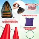 KreativeKraft Kids Games Outdoor Play Equipment for Kids Adults Family Garden Toys Sports Day Kit Egg and Spoon Race Ring Toss Sack Race Bean Bag Snakes and Ladders (8 in 1 Set) - 5