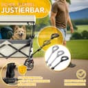 TRESKO® Handcart Foldable with Roof, Cooling Compartment and Side Roller Blinds | Hand Trolley Max. Load 150 kg | Transport Trolley with Solid Rubber Tyres & Parking Brakes (Front & Rear) and 3-Point - 6