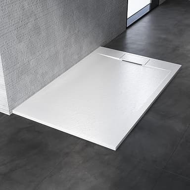 SONNI Receveur de douche plat 140 x 90 cm - Blanc - 32 mm…