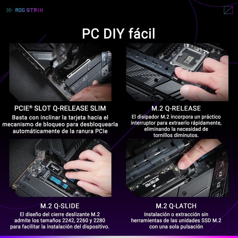 ASUS ROG Strix Z890-E Gaming WiFi – Carte mère Gaming Intel ATX (DDR5, 18+1+2+2 DrMOS, PCIe 5.0, 7 x M.2, WiFi 7, AI Overclocking, AI Networking II, Aura Sync RGB) - 6