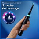 Oral-B iO Series 5 Plus Edition Electric Toothbrush, 2 hand tools and 2 brush heads. 5 brushing modes for dental care, magnet technology, LED display & travel case, black/white - 2