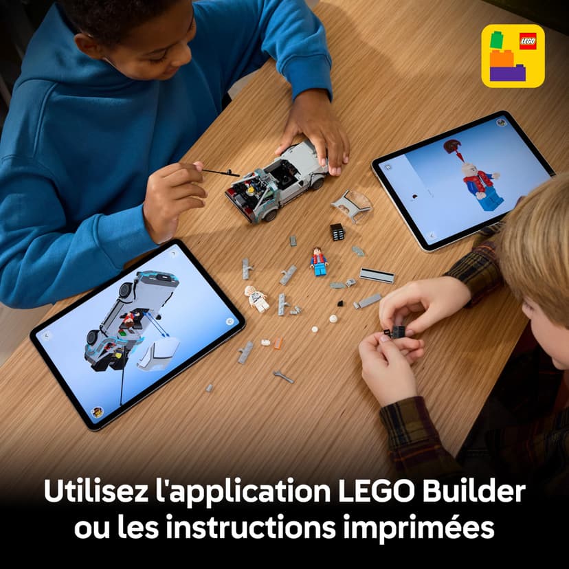 LEGO Speed Champions La Machine à Remonter Le Temps de Retour vers Le Futur - Jouet Voiture - Maquette avec Minifigurines de Doc Brown & Marty McFly - Cadeau pour Garçon, Fille & Fans dès 9 Ans 77256 - 7