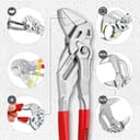 Knipex Pince-clé, chromée, 250 mm, pince en continu jusqu'à 52 mm, réglage fin par bouton-poussoir, clé réglable, remplace clés plates, 86 03 250 - 2