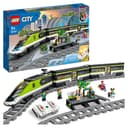 LEGO City Le Train de Voyageurs Express - Jouet Train Télécommandé avec Phares Fonctionnels, 2 Wagons, 24 Rails & 6 Minifigurines - Idée de Cadeau pour Garçon ou Fille dès 7 Ans 60337 - 1
