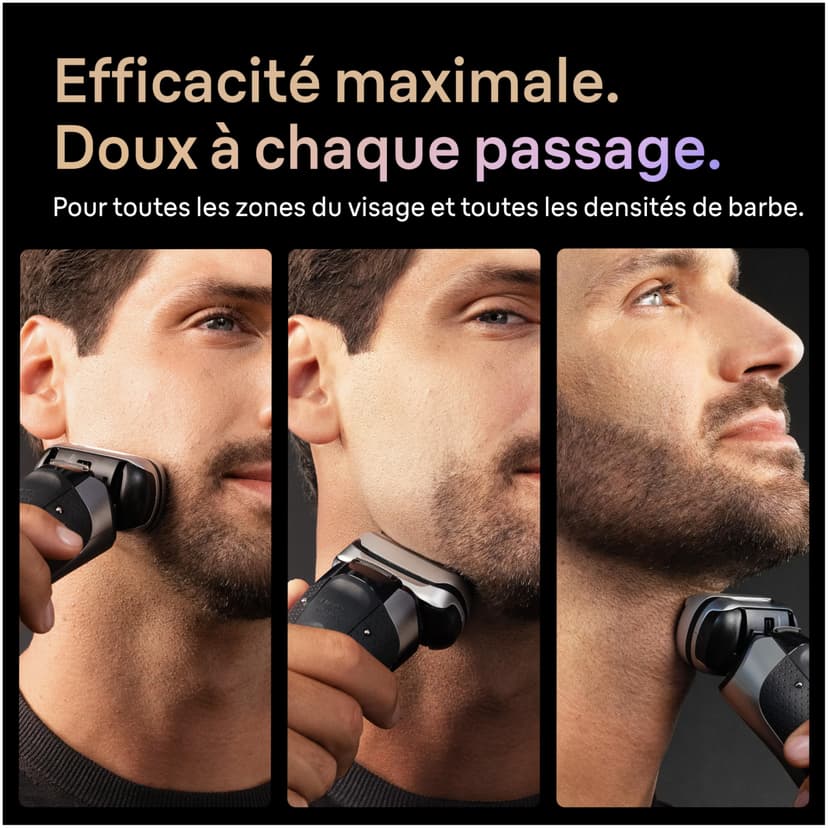 Braun Rasoir Electrique Homme Series 9+ PRO 9665CCE Graphite, Etanche, Lames De Précision Ultra-Fines Et Tondeuse Pro Trimmer Pour Bien Raser La Barbe, Coffret Rasage Avec Station De Nettoyage - 3