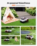Segway Navimow i215 LiDAR Robotic Lawn Mower for 1500m² with Garage M, Off-Road Wheels for 45% Slopes, Solid-state LiDAR + Vision, Auto Mapping, No Wires, No Antenna, Built-In 4G (Ship Separately) - 5