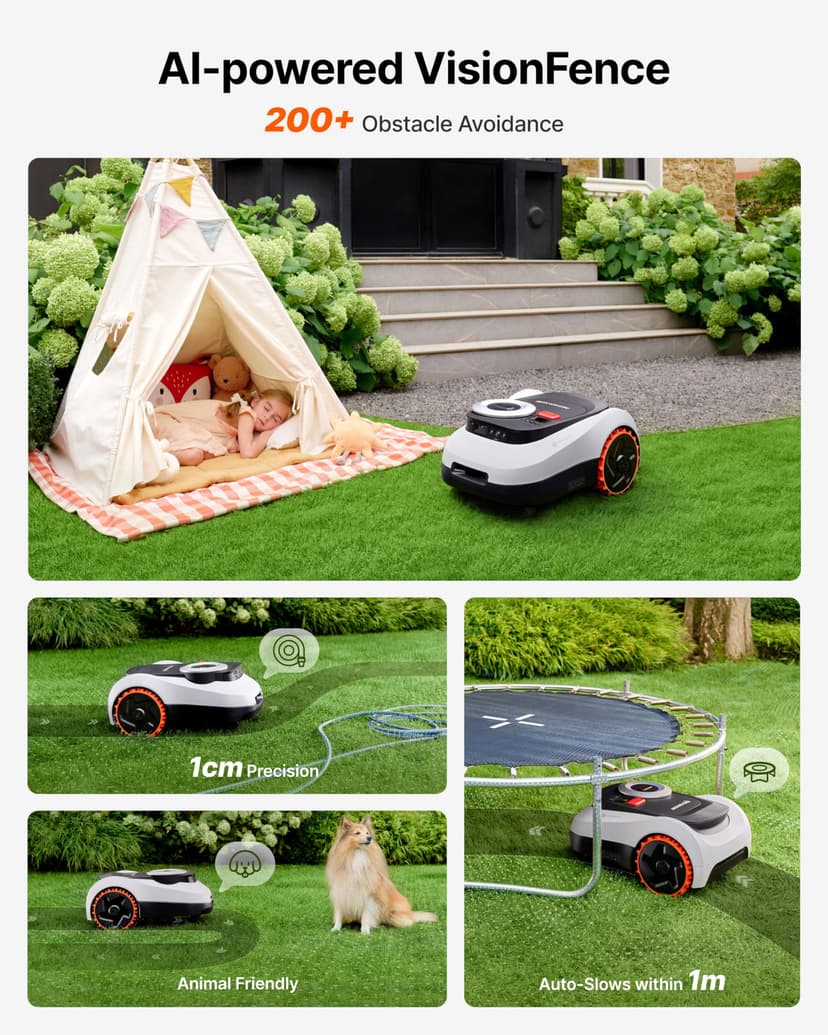 Segway Navimow i215 LiDAR Robotic Lawn Mower for 1500m² with Garage M, Off-Road Wheels for 45% Slopes, Solid-state LiDAR + Vision, Auto Mapping, No Wires, No Antenna, Built-In 4G (Ship Separately) - 5