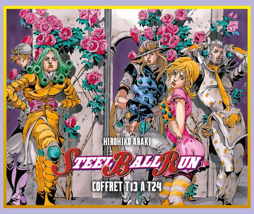 Jojo's - Steel Ball Run - Coffret T13 à T24: Inclus un poster recto-verso - 1