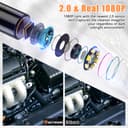 Industrial HD Digital Borescope,4.3" IPS Endoscope 1080P Inspection Camera with Handheld IP67 Waterproof Snake Sewer with 8 LED Lights 5M Semi-Rigid Cable - 4