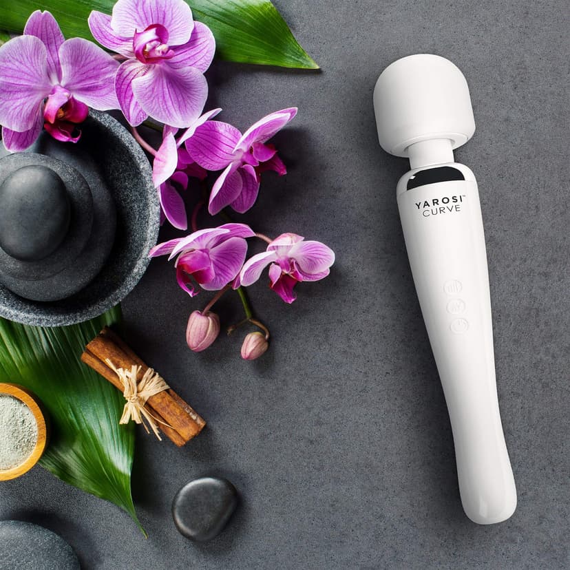 Yarosi Cordless Curved Therapeutic Massager - 8 Powerful Speeds & 20 Patterns - for Muscle Aches & Sports Recovery - Rechargeable - Wireless & Travel Friendly - White - 7