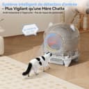 Devoko Self-Cleaning Pet Litter Box with Cute Cat Ears, Automatic XXL Enclosed Tray, Remote Control, Large Space, Safety & Odour Control, 90L Electric Litter Box for Multiple Cats - 4