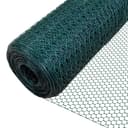 VOUNOT Chicken Wire Mesh Roll, PVC Coated Hexagonal Wire Mesh Fencing, Wire Poultry Netting, 1m x 25m, Hole Size: 25mm, Green - 1