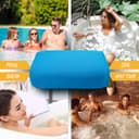 STAR SPLASH Hot Tub Booster Seat, 15 x 12 x 5 Inches - Hot Tub Pillow with Non-Slip Micro Dot Bottom and 6 Weighted Sections - Quick Dry Bath Accessories for Indoor or Outdoor Spa - 7