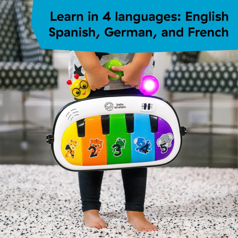 Baby Einstein 4-in-1 Kickin Tunes Play Gym, Tummy Time Baby Play Mat with Kick Piano, Music & Language Discovery, Sensory Toys, Lights & Sounds, for Newborns & Up - 6