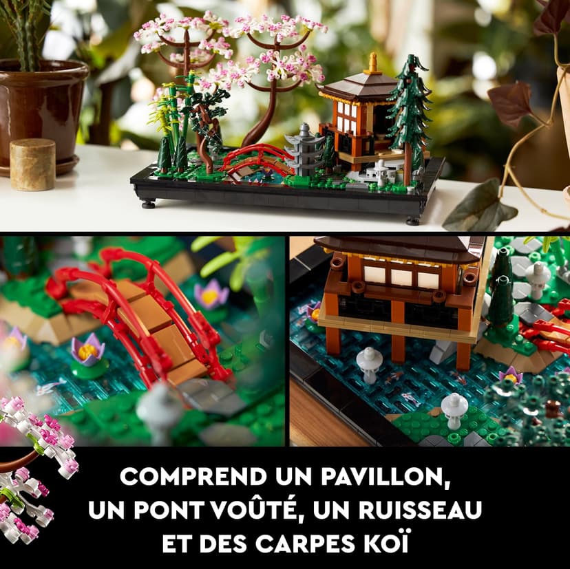 LEGO 10315 Icons Tranquil Garden, Botanical Zen Garden Kit for Adults with Lotus Flowers, Customisable Desk Decoration, Inspired by Japanese Traditions, Mindful Gardening Gift for Women, Men - 3