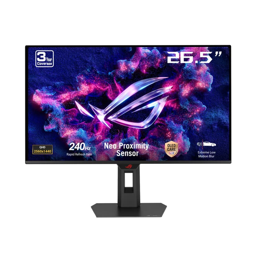 ASUS ROG Strix OLED XG27AQDMES gaming monitor ― 27-inch (26.5-inch viewable) 1440p 240 Hz, 0.03ms, Care Pro, ELMB, G-SYNC® compatible, 99% DCI-P3, and DisplayWidget Center - 1