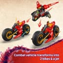LEGO NINJAGO Ninja Combat Vehicle - Transforms into 2 Ninja Motorbikes & a Jet Plane Toy - 6 Minifigures incl. Kai & Cole - Dragons Rising Birthday Gift for 8+ Year Old Boys - 71844 - 3