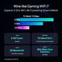 ASUS ROG Rapture GT-BE19000 Tri-band WiFi 7 Gaming Router (320MHz Channels & 4k-QAM, MLO, 2x 10G ports, AI WAN detection, Triple-level Game Acceleration, AiMesh, free network security, VPN features) - 2