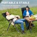 TIMBER RIDGE Chaise Pliante Camping Portable 150kg Fauteuil Jardin Exterieur Dossier Haut 4 Positions Réglables Fauteuil Realx Inclinable pour Terrasse Balcon Jardin Camping Pique-Nique - 4