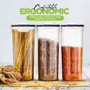 KICHLY Cereal & Dry Food Storage Container (Set of 6) – BPA Free Plastic – Airtight Kitchen Storage Containers – Cereal Dispenser for Kitchen & Pantry - 7