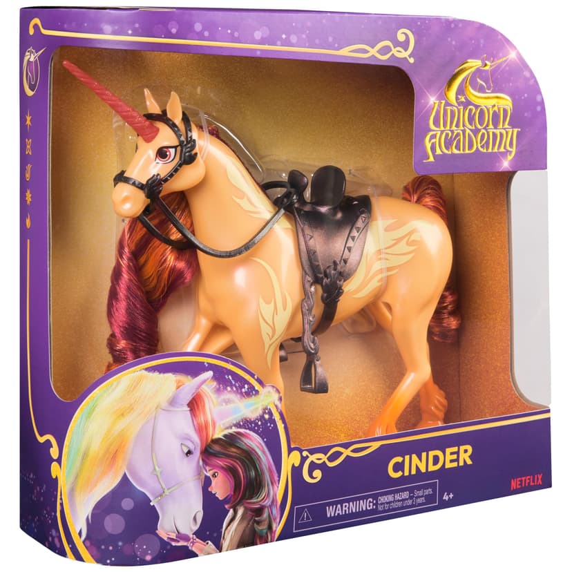 Unicorn Academy, Cinder Unicorn with Head Movement, 2 Riding Accessories, 27.9cm, Compatible with Valentina Fashion Doll, Dolls and Unicorn Toys for Girls - 9