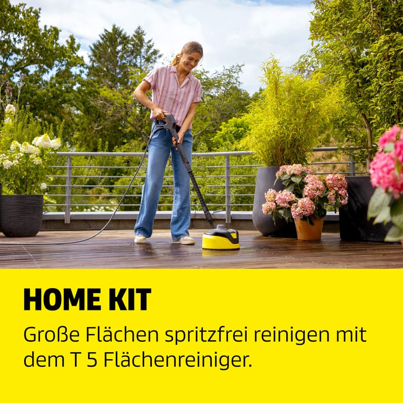 Kärcher Nettoyeur Haute Pression K 5 Comfort Premium Home, Pression : 145 Bar, débit : 500 l/h, Surface : 40 m²/h, Tuyau Haute Pression Extra Flexible, Enrouleur de Tuyau, Multi Jet 4 en 1, Home Kit - 3