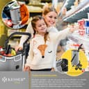 KESSER® Chariot à provisions avec compartiment réfrigérant, avec capacité de 56 L, charge jusqu'à 50 kg, chariot et sac à bandoulière 3 en 1, incl. Puce de courses, Pliable, Gris - 4