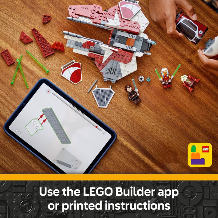 LEGO Star Wars Ahsoka’s Jedi Interceptor Building Toy Features 2 Minifigures with Lightsabers Incl. Anakin Skywalker, plus an R7-A7 Droid Figure for The Clone Wars Fans, 8+ Year Old Boys & Girls 75401 - 6